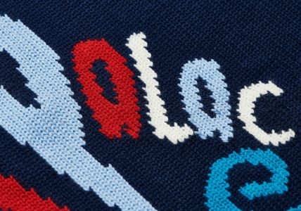 PALACE CAT KNIT NAVY sold by PALACE