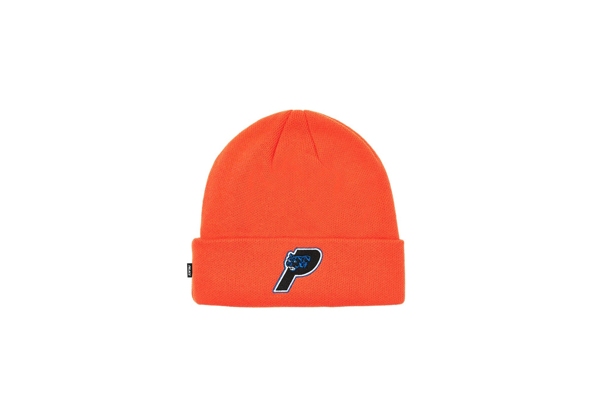 PANTHER BEANIE ORANGE sold by PALACE