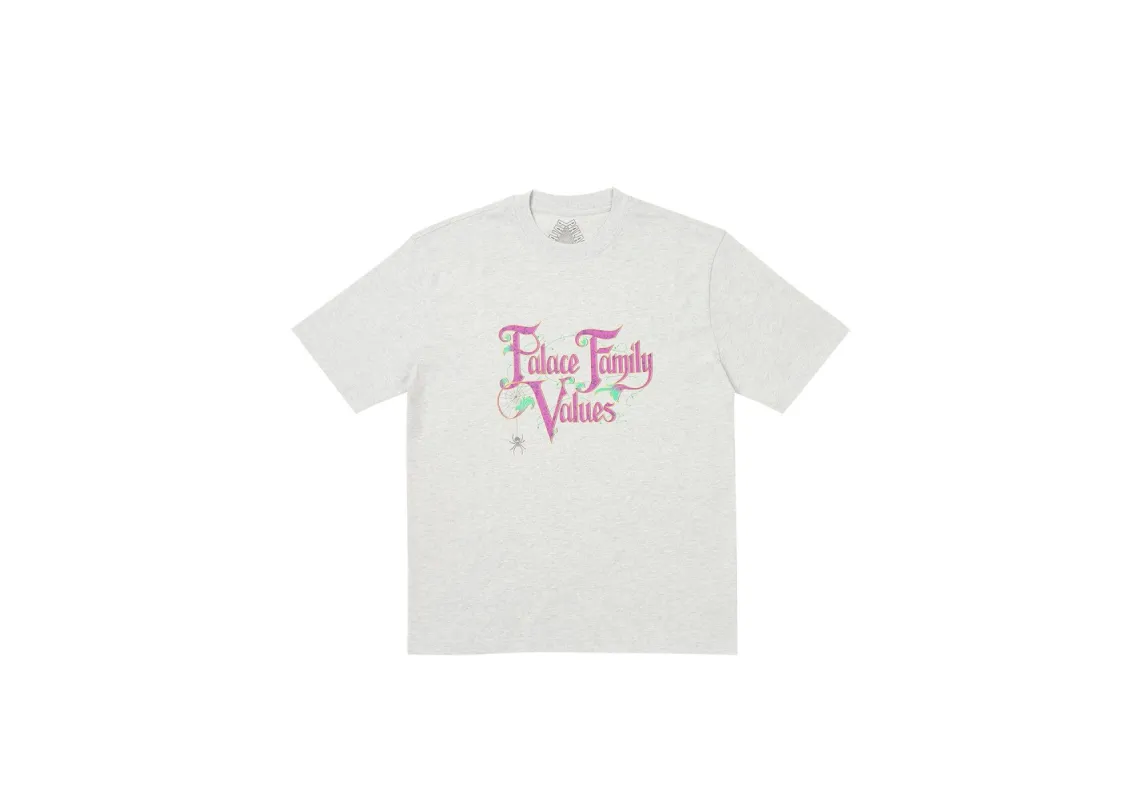 FAMILY VALUES T-SHIRT GREY MARL sold by PALACE
