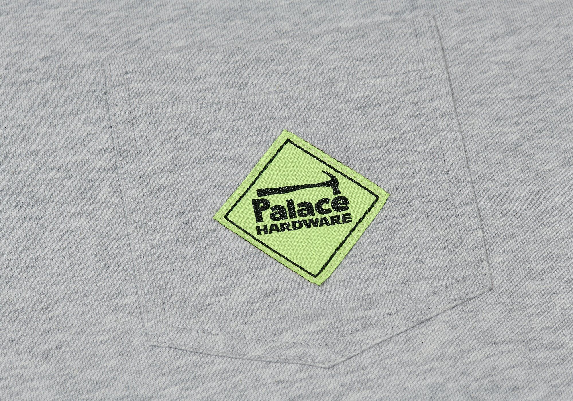 PALACE HARDWARE POCKET T-SHIRT GREY MARL sold by PALACE product image thumbnail 2