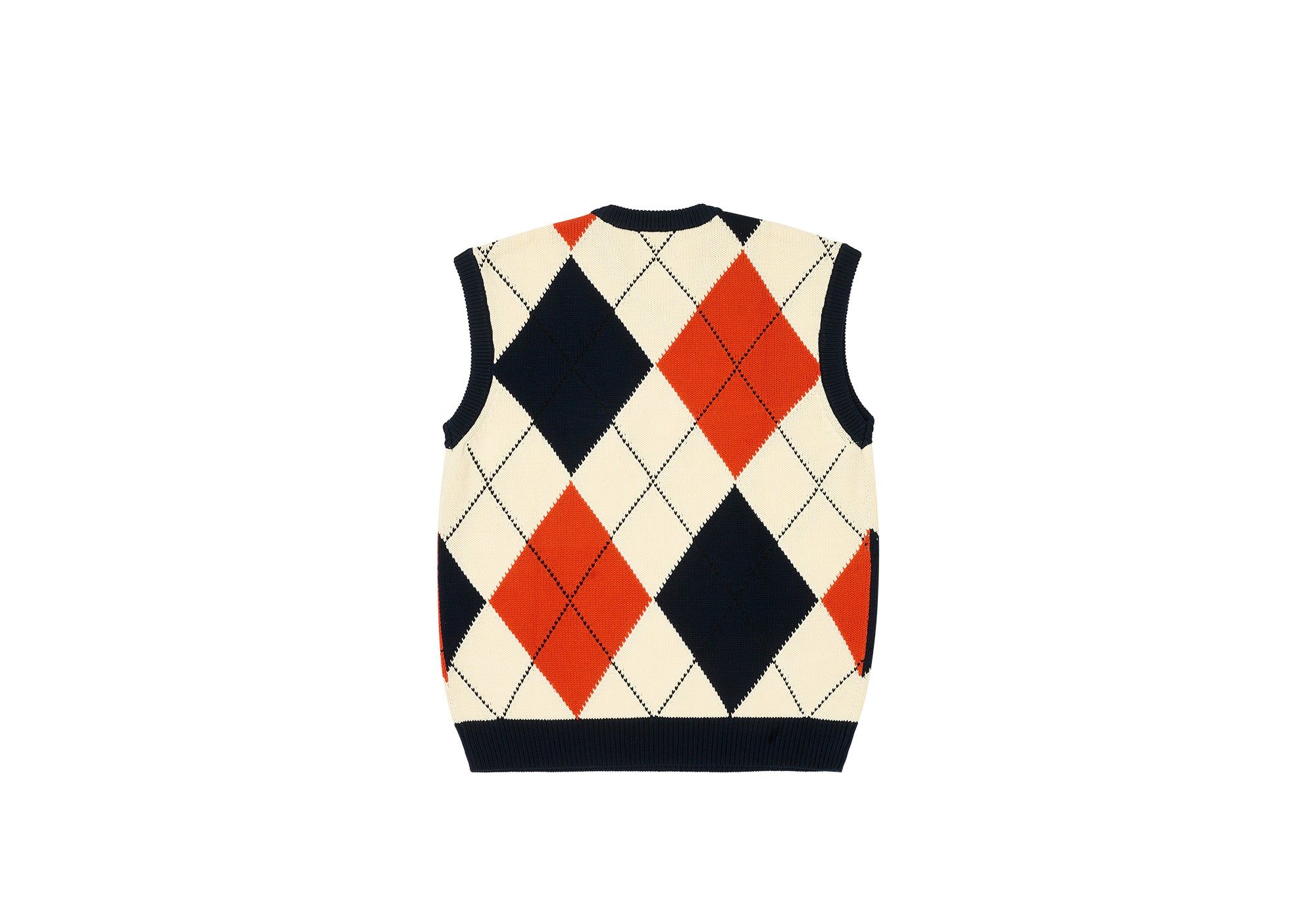 ARGYLE KNIT VEST NAVY / ORANGE sold by PALACE product image thumbnail 2