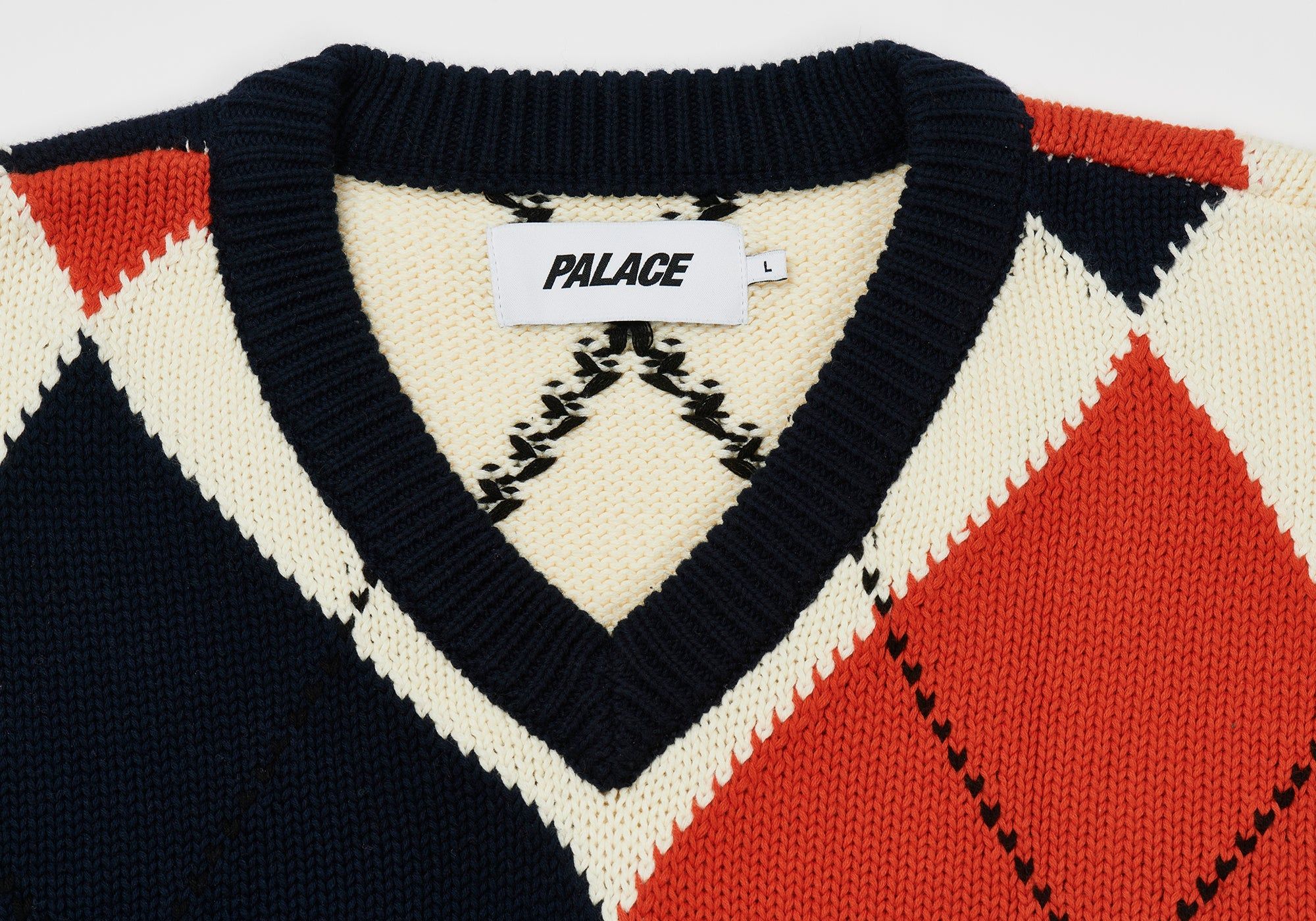 ARGYLE KNIT VEST NAVY / ORANGE sold by PALACE product image thumbnail 3