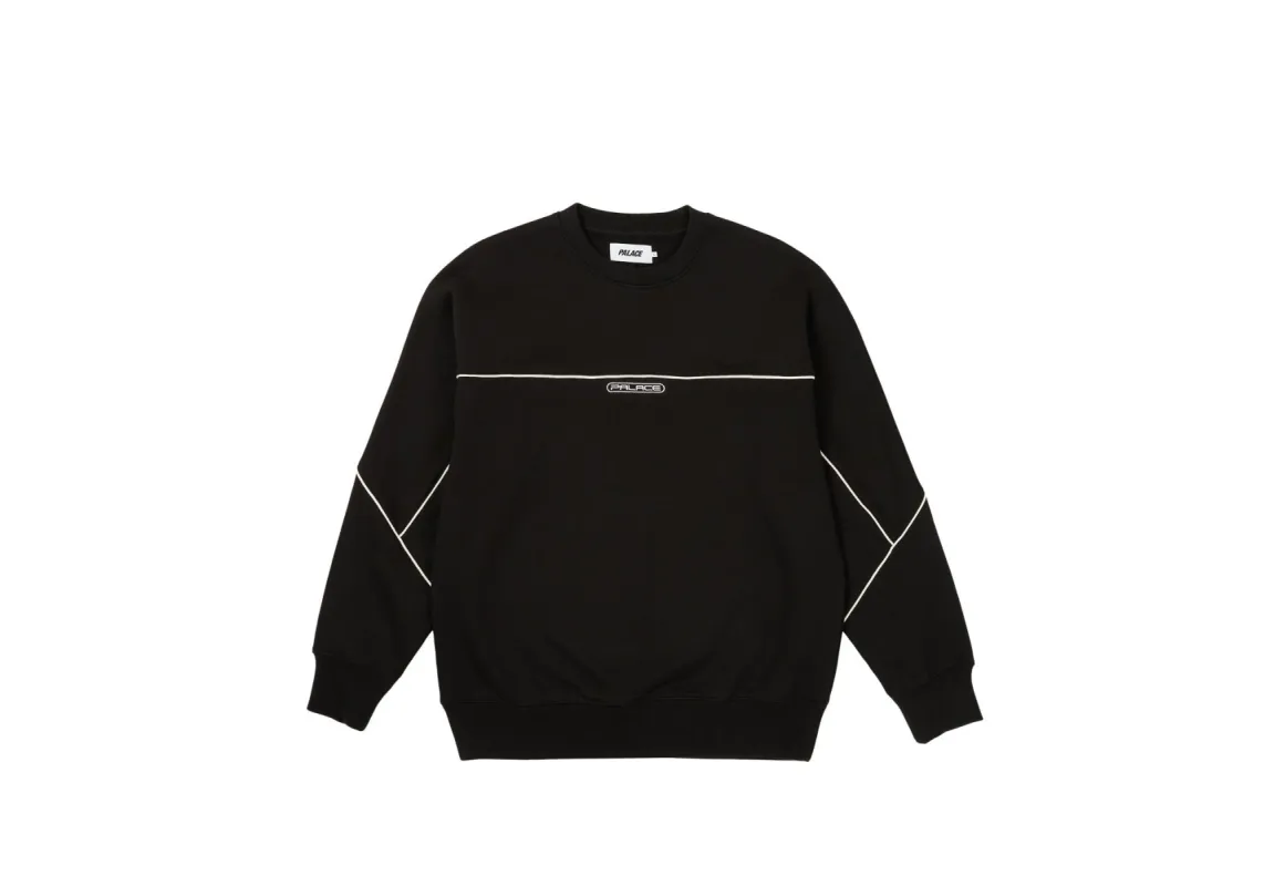 PIPED CREW BLACK sold by PALACE