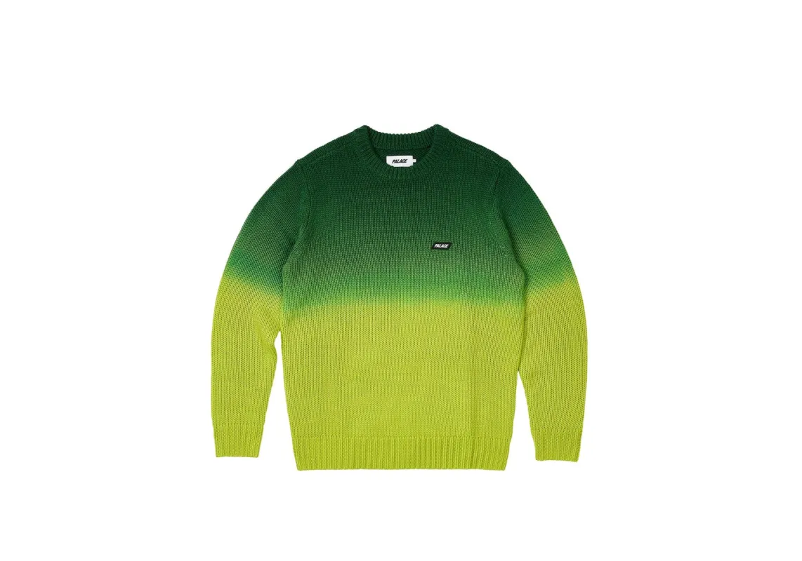 GRADIENT DYE RIB KNIT GREEN sold by PALACE