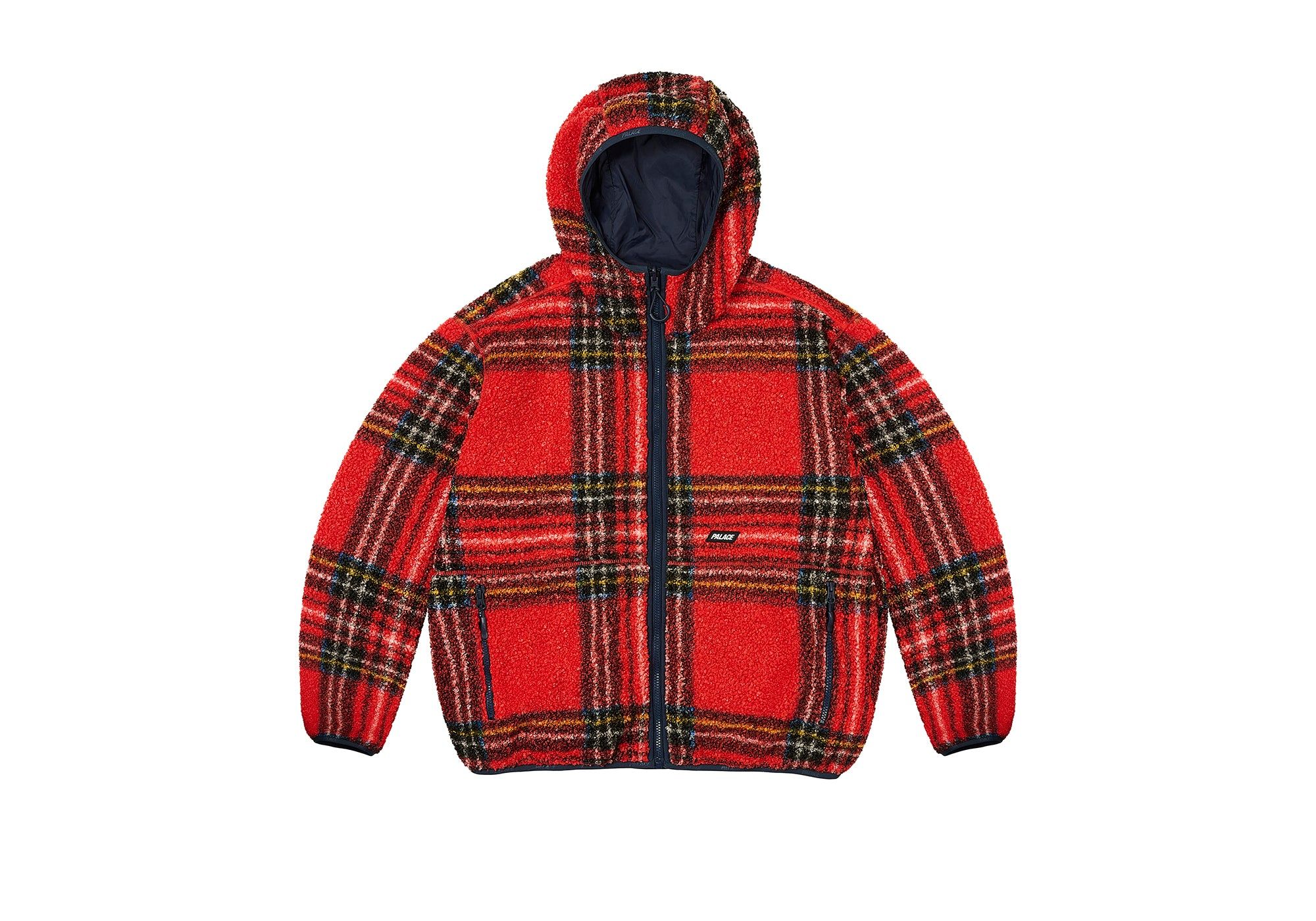 REVERSIBLE CHECK FLEECE JACKET RED sold by PALACE
