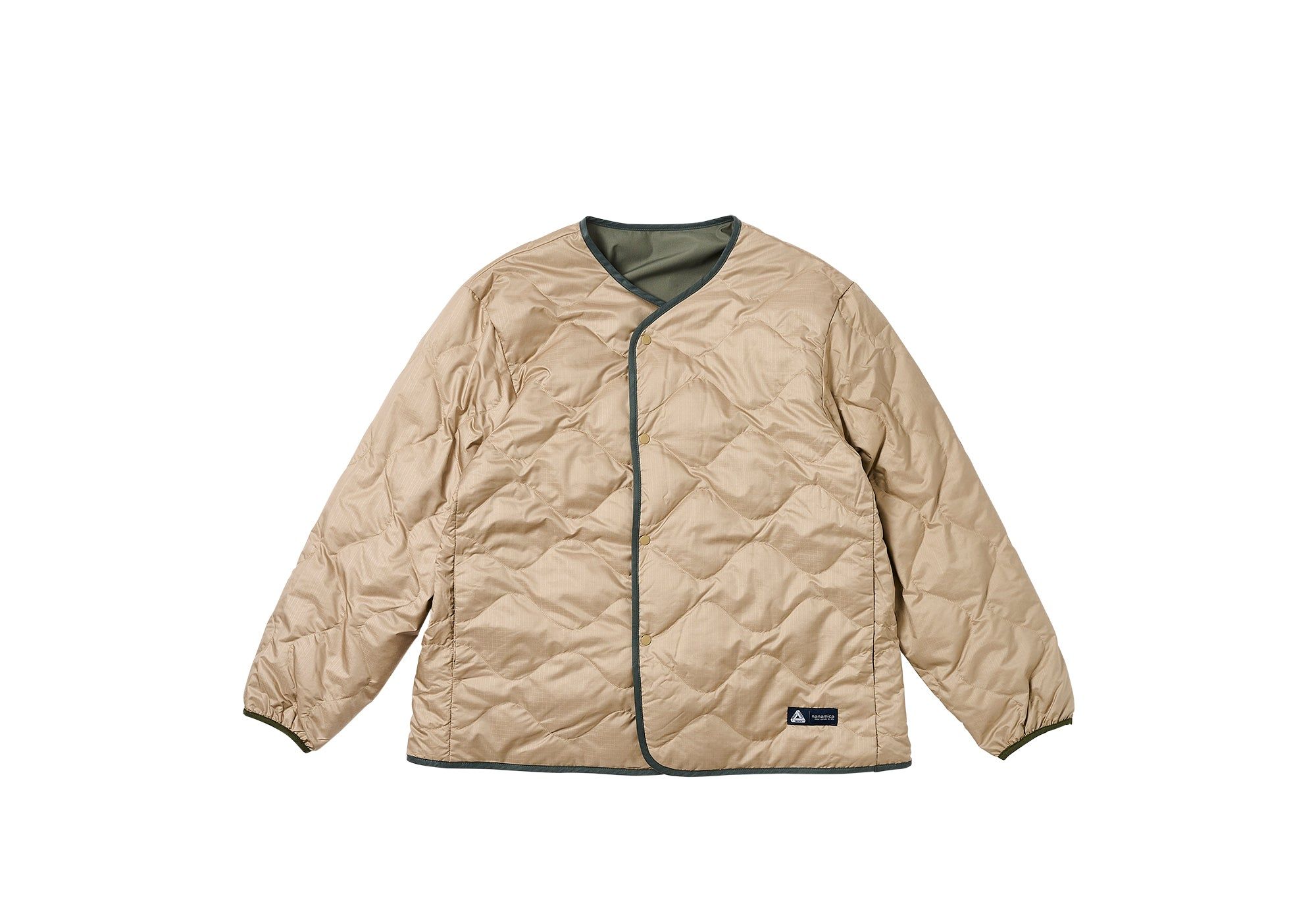 PALACE NANAMICA REVERSIBLE DOWN CARDIGAN SAGE GREEN | Parallel
