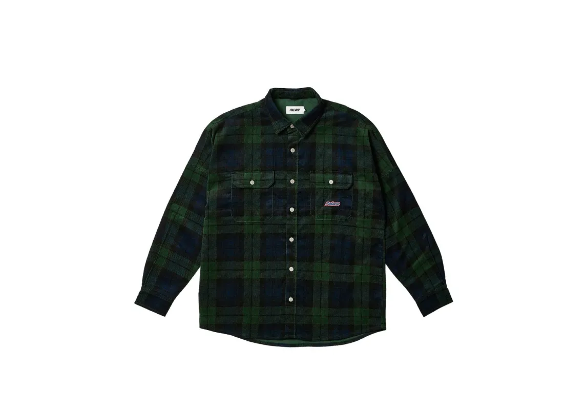 DROP SHOULDER CORD SHIRT TARTAN sold by PALACE