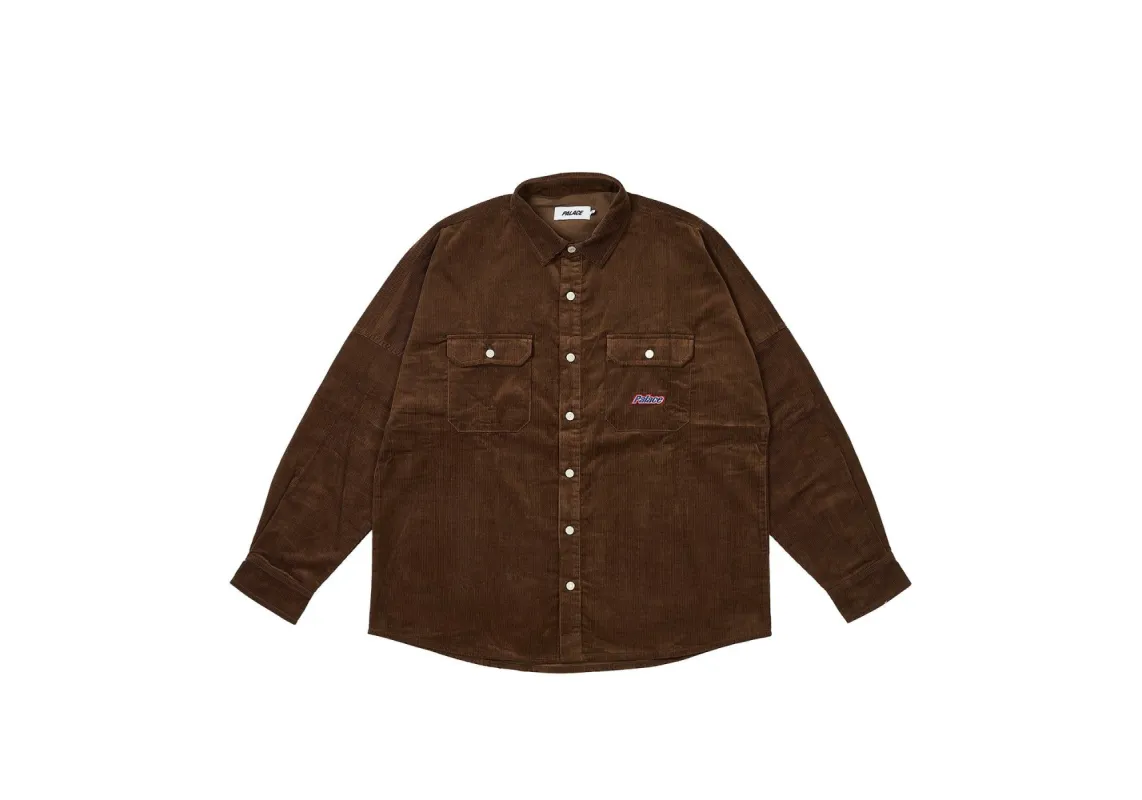 DROP SHOULDER CORD SHIRT NICE BROWN sold by PALACE