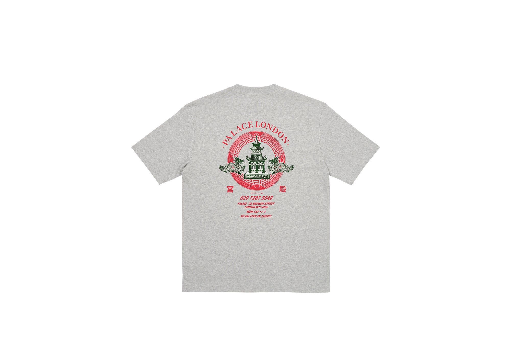 FORTUNATE T-SHIRT GREY MARL sold by PALACE