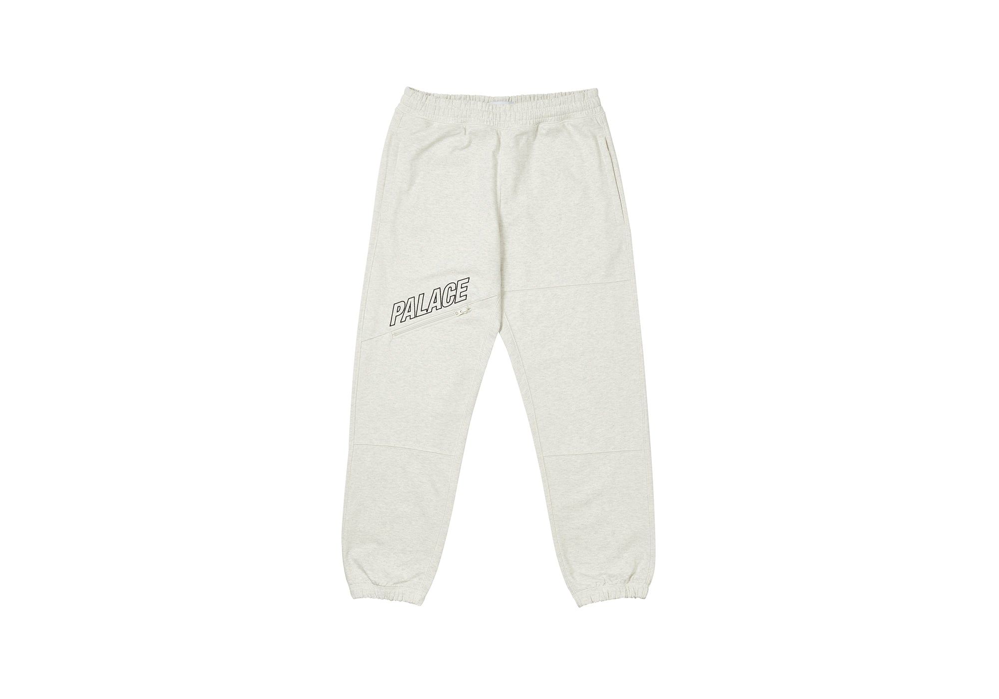 SLANT ZIP JOGGERS LIGHT GREY MARL sold by PALACE