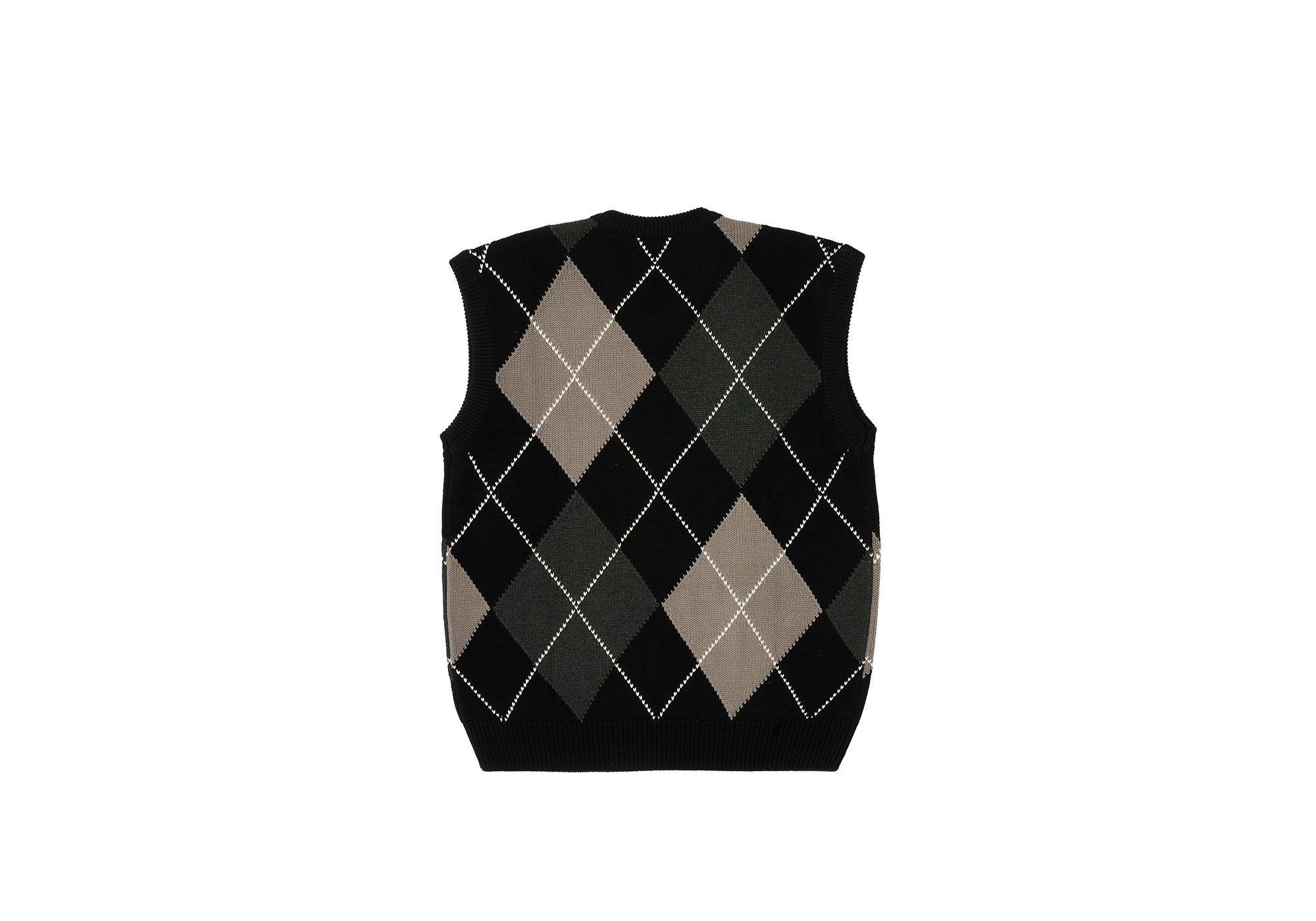 ARGYLE KNIT VEST BLACK / GREY sold by PALACE product image thumbnail 2