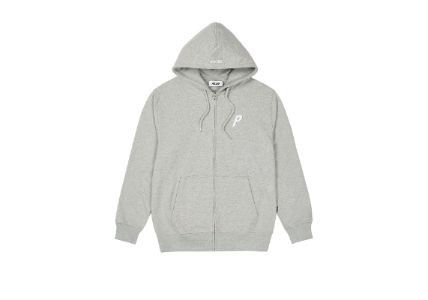 FELT P ZIP HOOD GREY MARL sold by PALACE