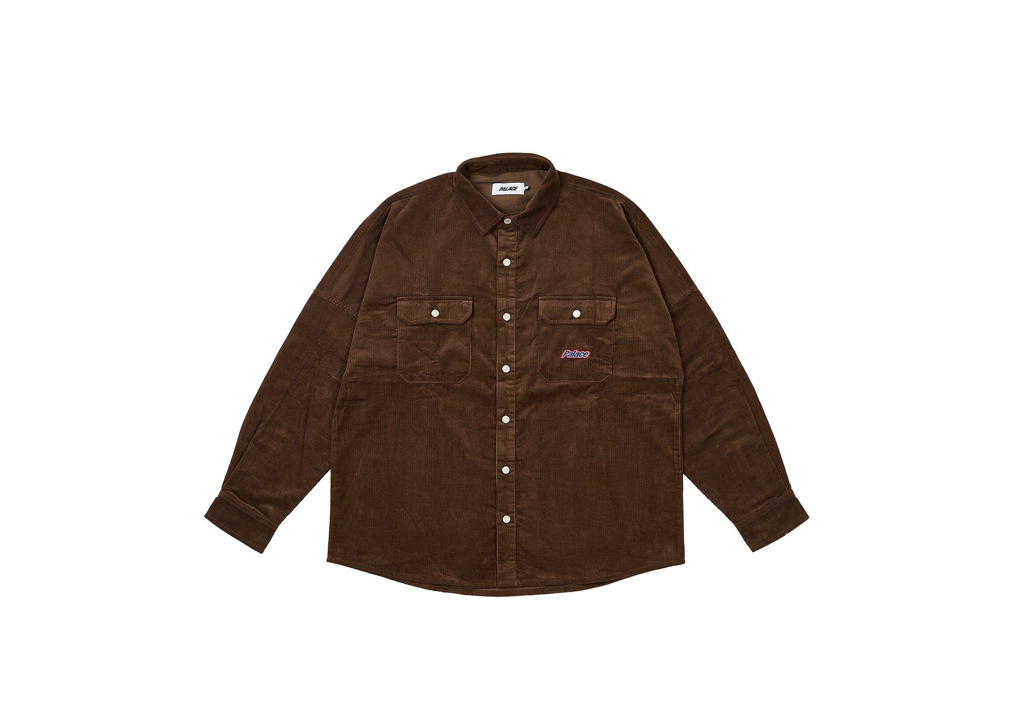 DROP SHOULDER CORD SHIRT NICE BROWN sold by PALACE