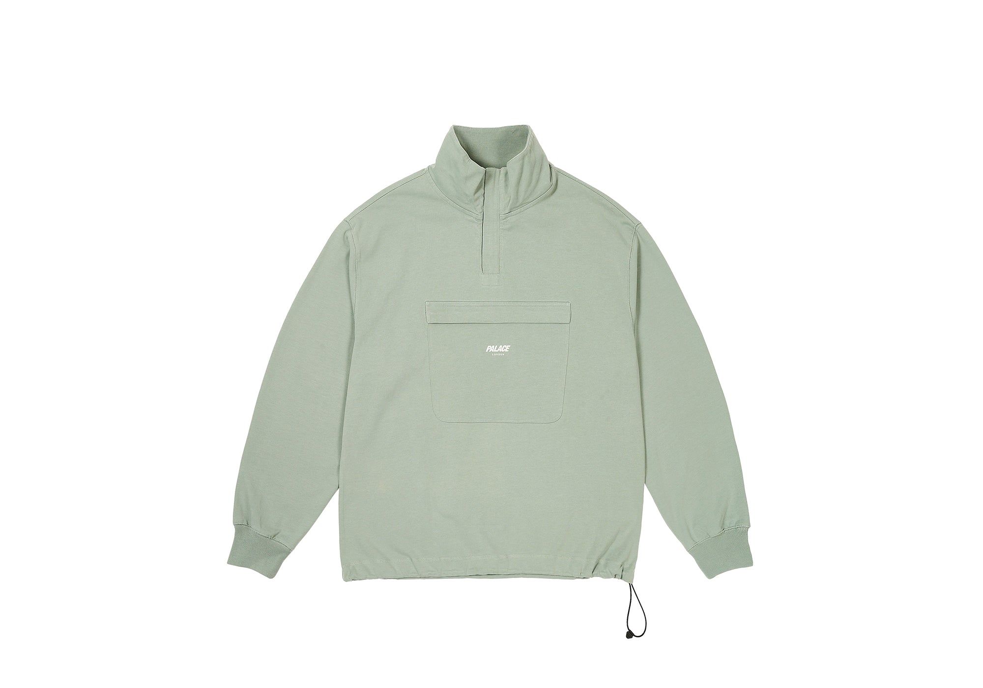 1/4 ZIP WASHED FUNNEL JADE sold by PALACE