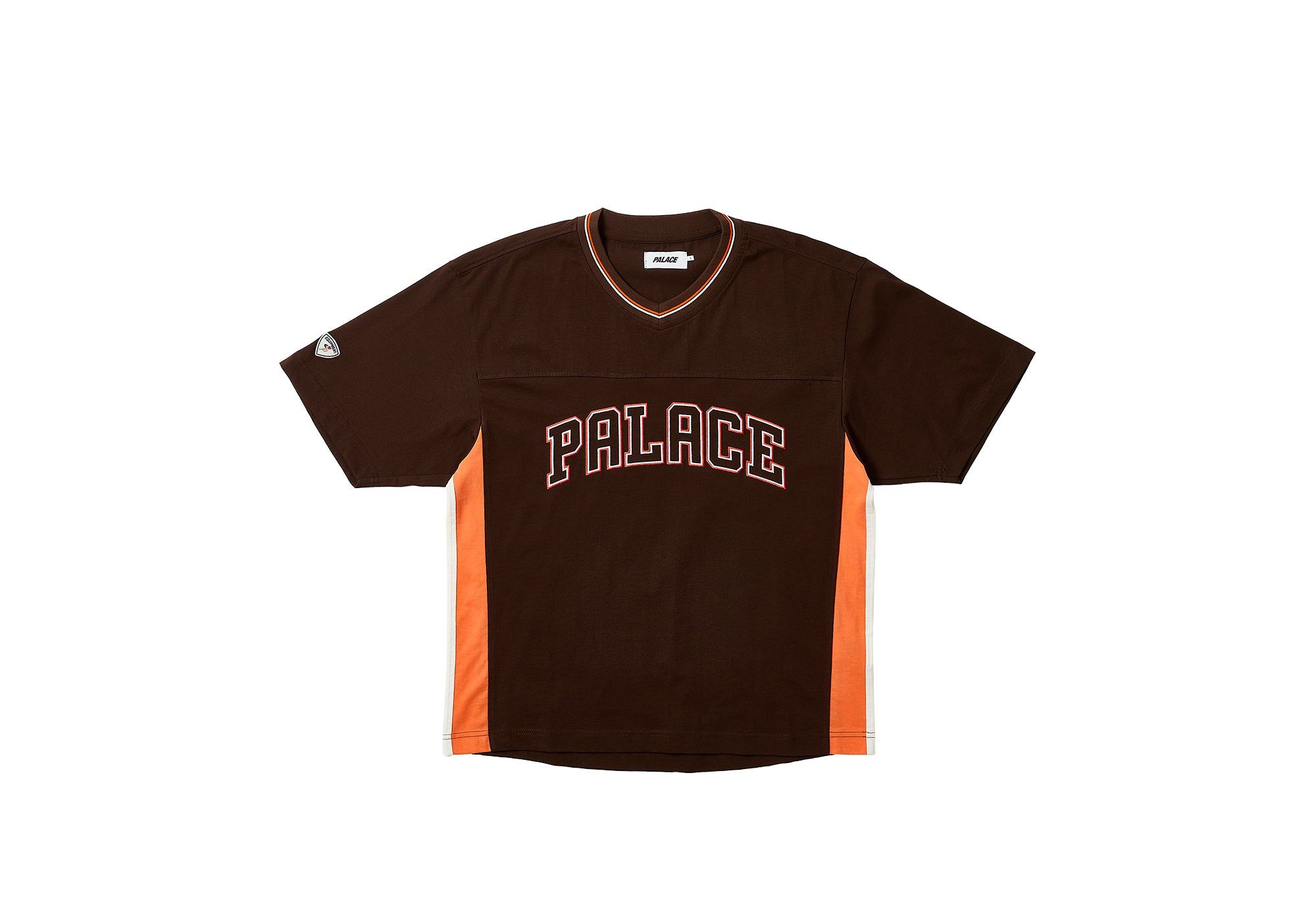 PANEL V-NECK JERSEY BROWN sold by PALACE