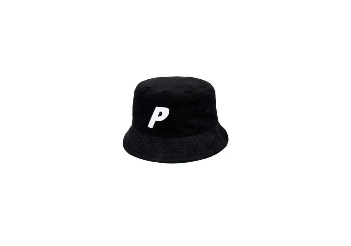 P CORDUROY BUCKET BLACK sold by PALACE