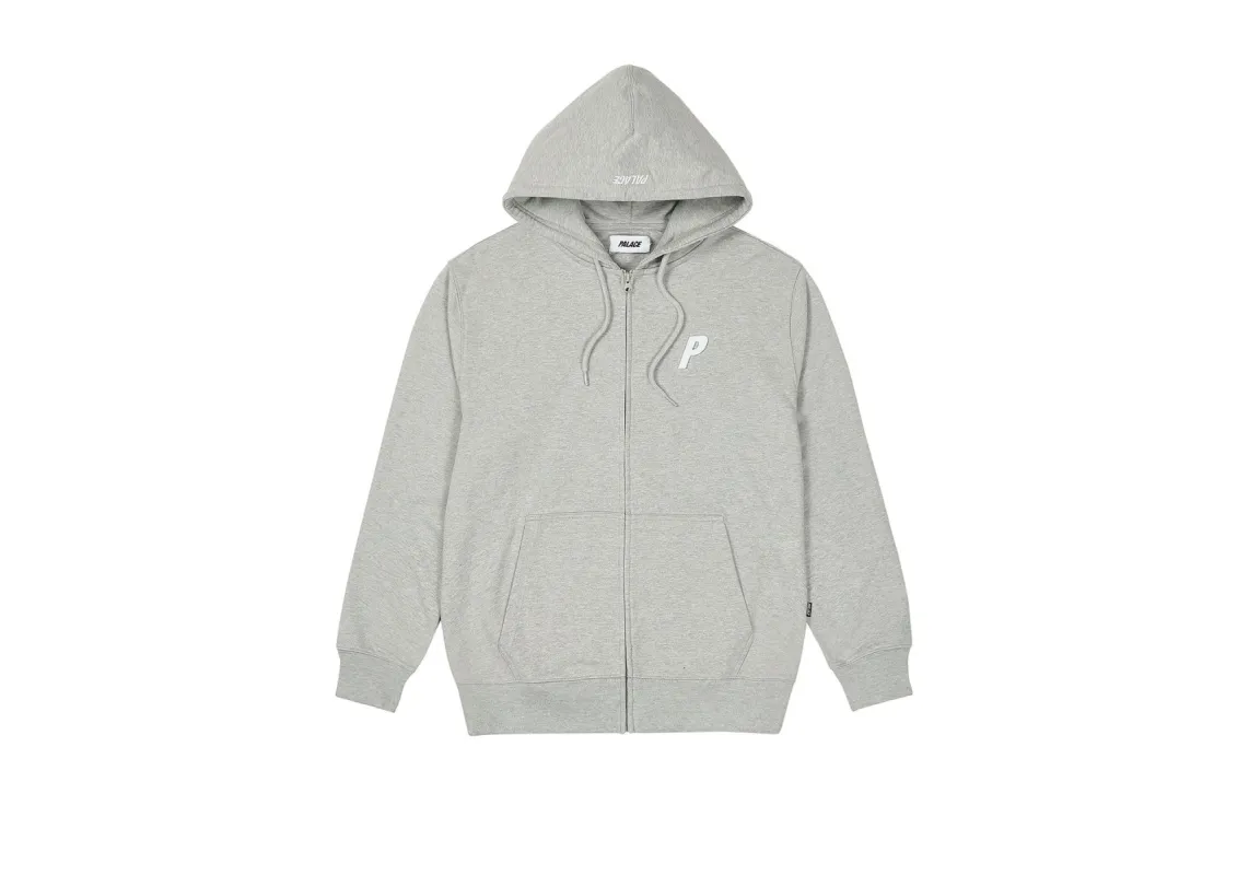 FELT P ZIP HOOD GREY MARL sold by PALACE