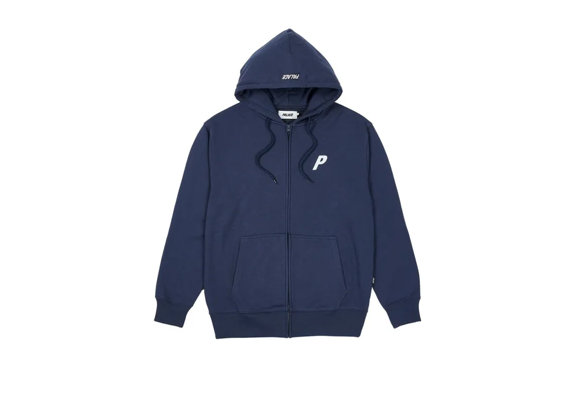 FELT P ZIP HOOD NAVY sold by PALACE