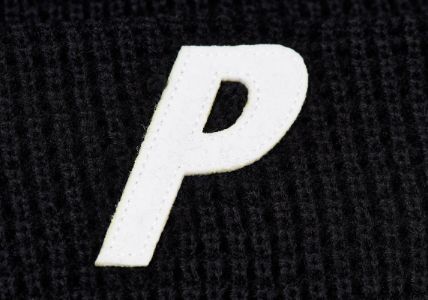 ZIP OFF FACEWARMER P BEANIE BLACK sold by PALACE