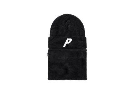 ZIP OFF FACEWARMER P BEANIE BLACK sold by PALACE