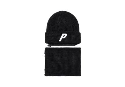 ZIP OFF FACEWARMER P BEANIE BLACK sold by PALACE