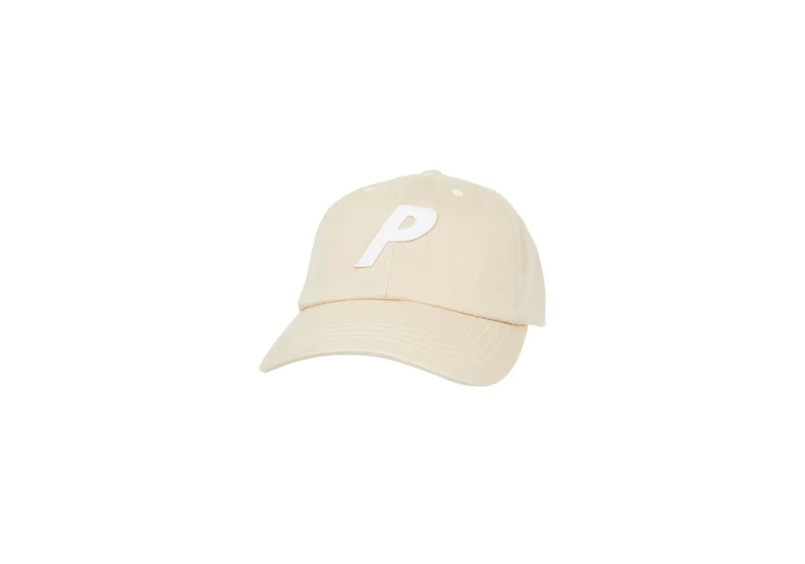 P 6-PANEL SOFT WHITE sold by PALACE