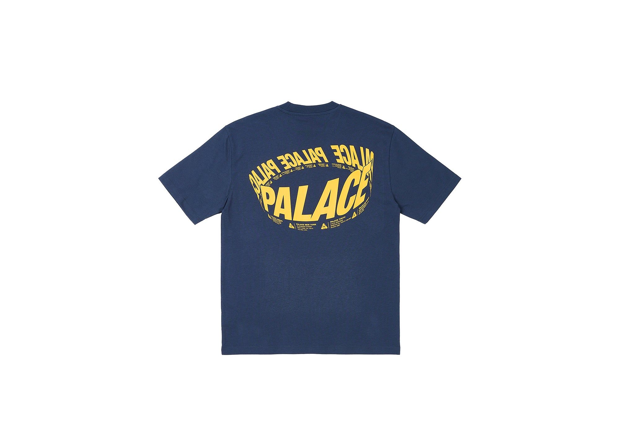 WRAPPER LOGO T-SHIRT NAVY sold by PALACE