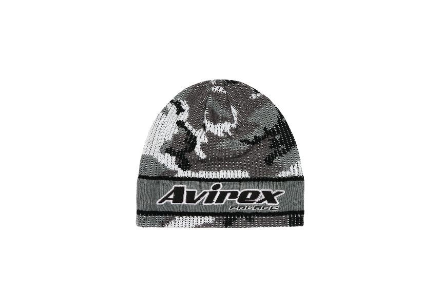 PALACE AVIREX NEIN CUFF BEANIE GREY MARL | Parallel
