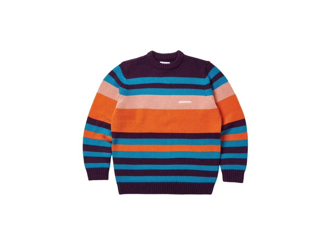 HEAVY STRIPE KNIT ORANGE sold by PALACE