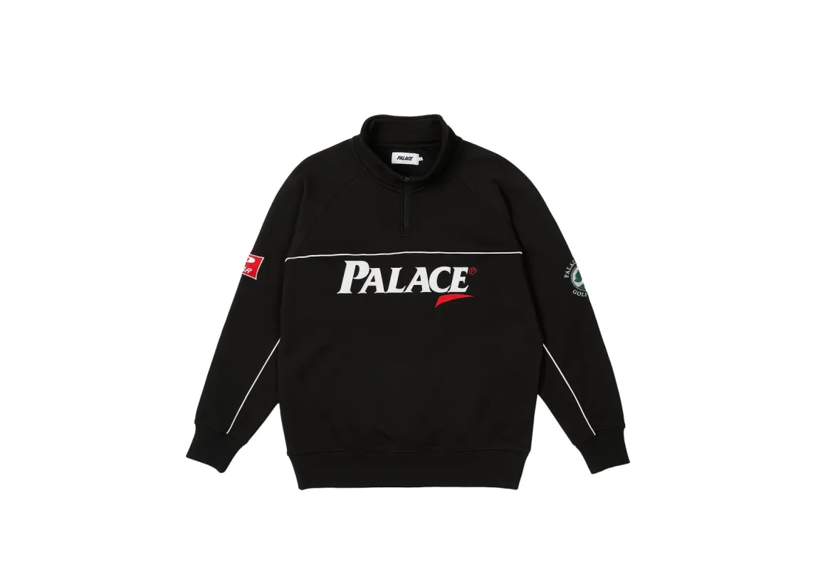PAR 1/4 ZIP FUNNEL BLACK sold by PALACE