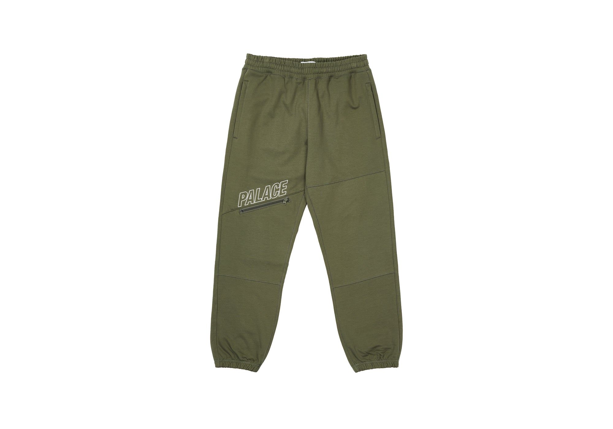 SLANT ZIP JOGGERS GREEN sold by PALACE