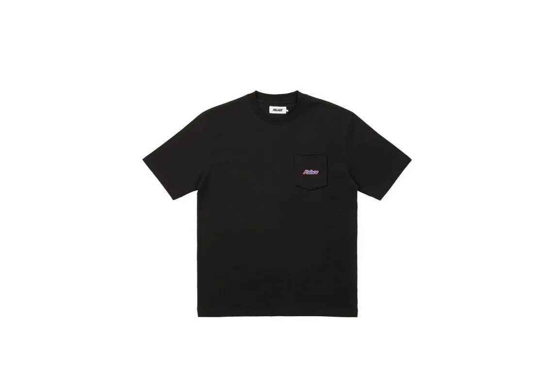 EMBROIDERED POCKET T-SHIRT BLACK sold by PALACE