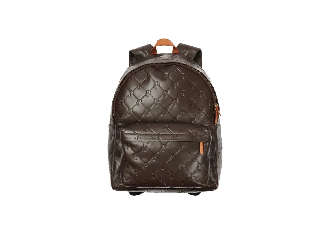 PAL-M-GRAM LEATHER BACKPACK BROWN sold by PALACE