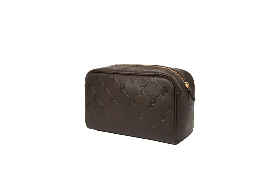 PAL-M-GRAM LEATHER WASHBAG BROWN sold by PALACE