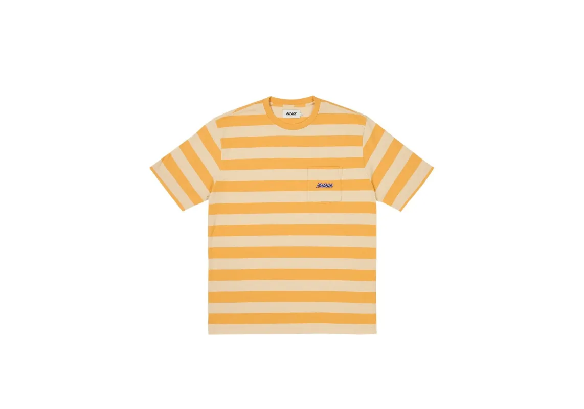 BLOCK STRIPE T-SHIRT AMBER NECTAR sold by PALACE