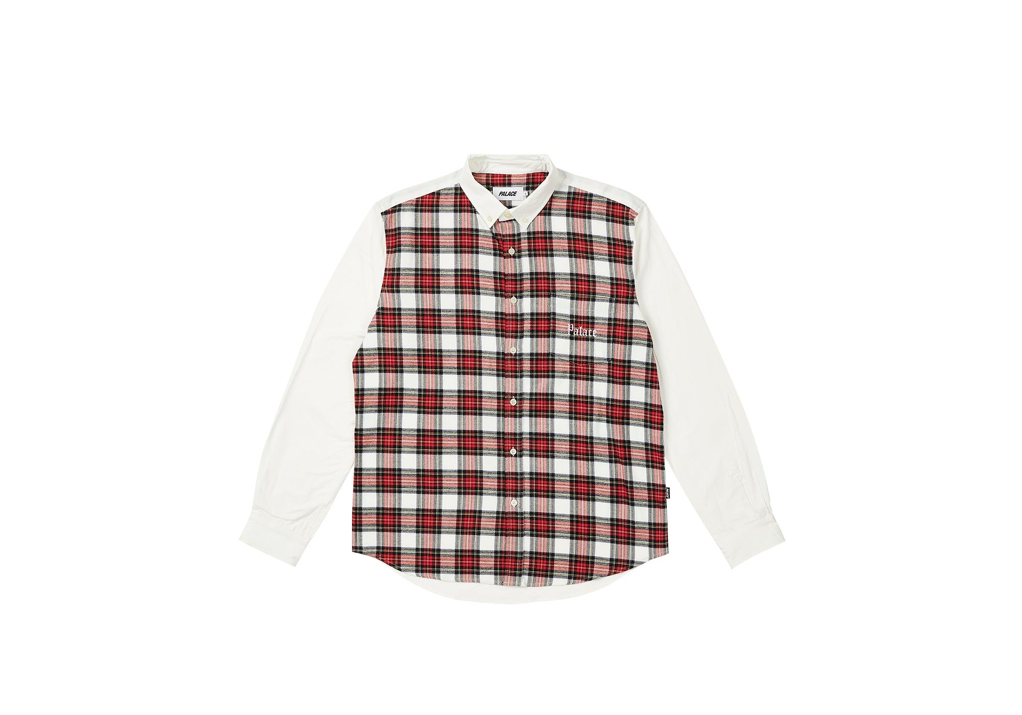 CHECK PANEL CHAMBRAY SHIRT WHITE sold by PALACE