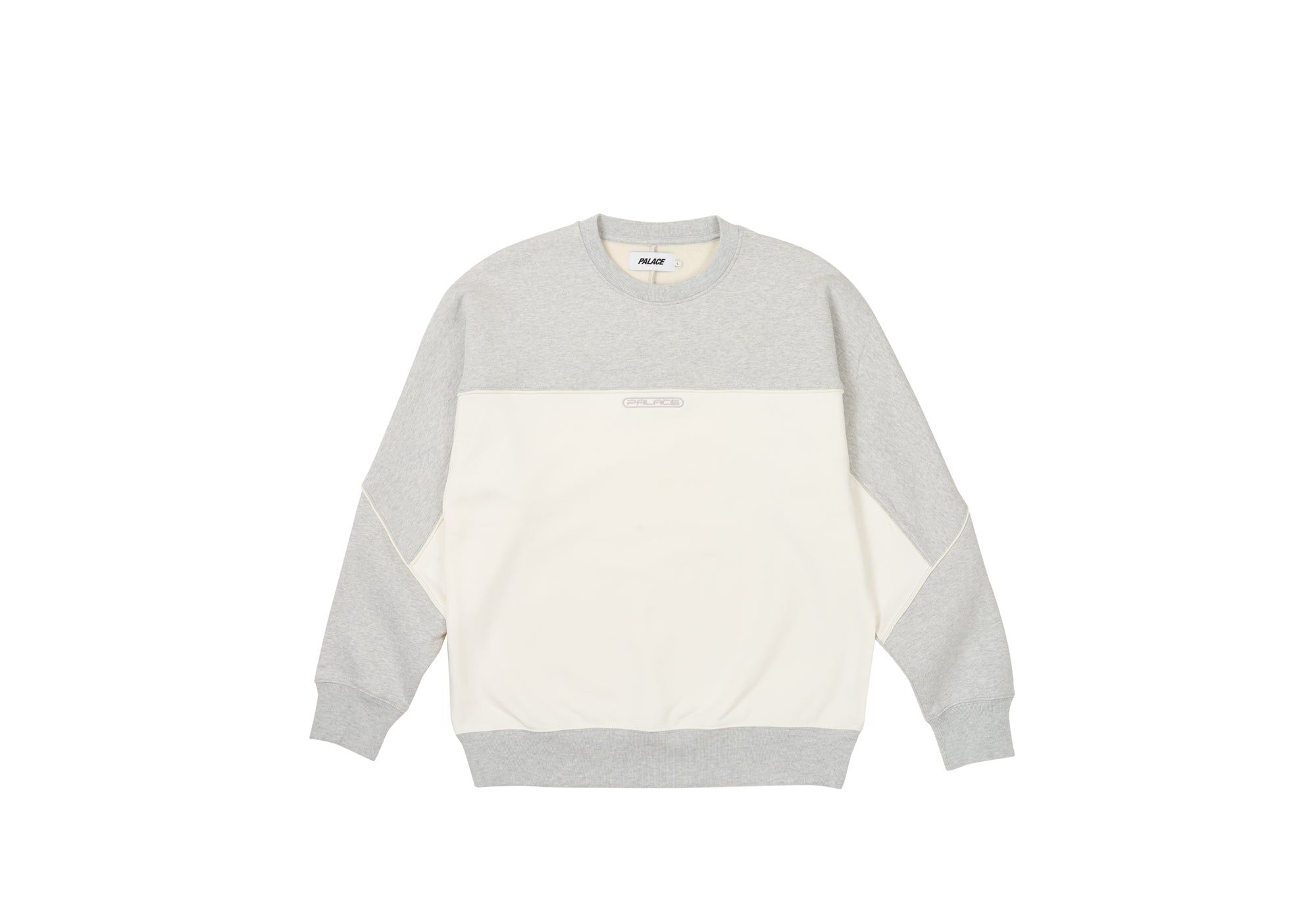 PIPED CREW GREY MARL sold by PALACE