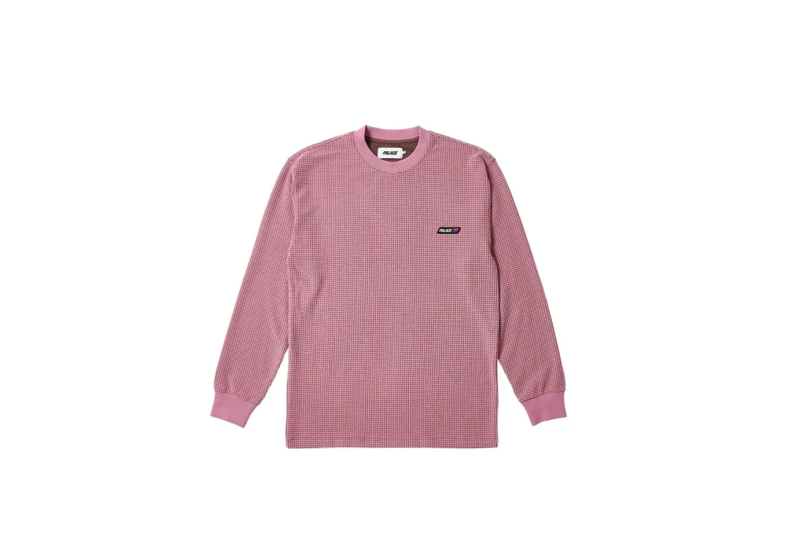 GRID THERMAL LONGSLEEVE BROWN / MAUVE made by PALACE