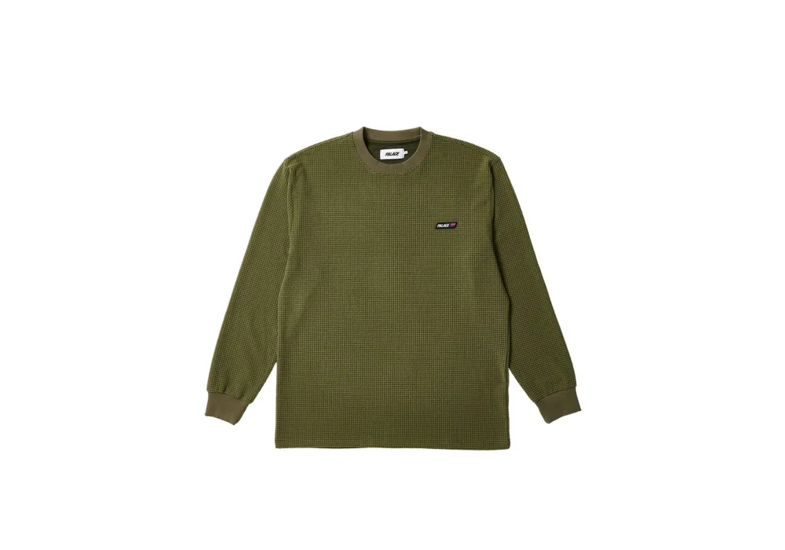 GRID THERMAL LONGSLEEVE DARK GREEN / LIGHT GREEN sold by PALACE