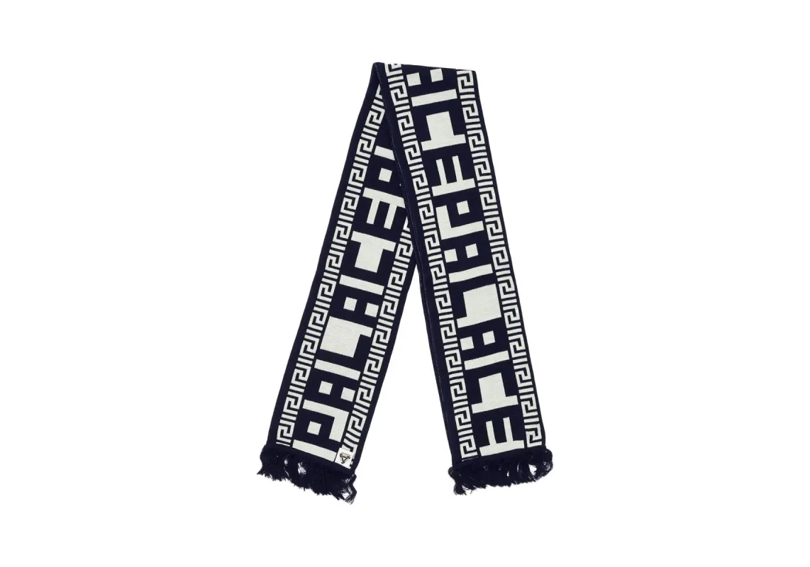 MAJOR FRET SCARF NAVY / CREAM sold by PALACE