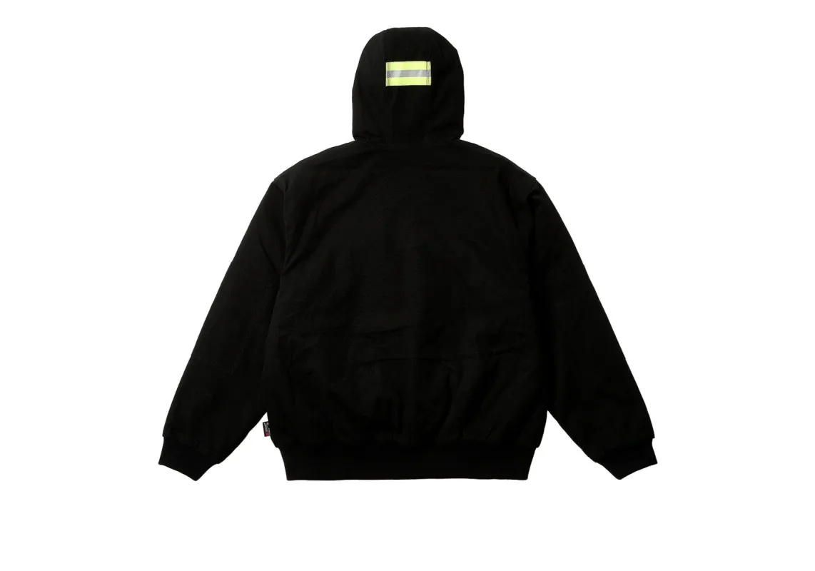 PALACE HARDWARE HOODED WORKWEAR JACKET BLACK | Parallel
