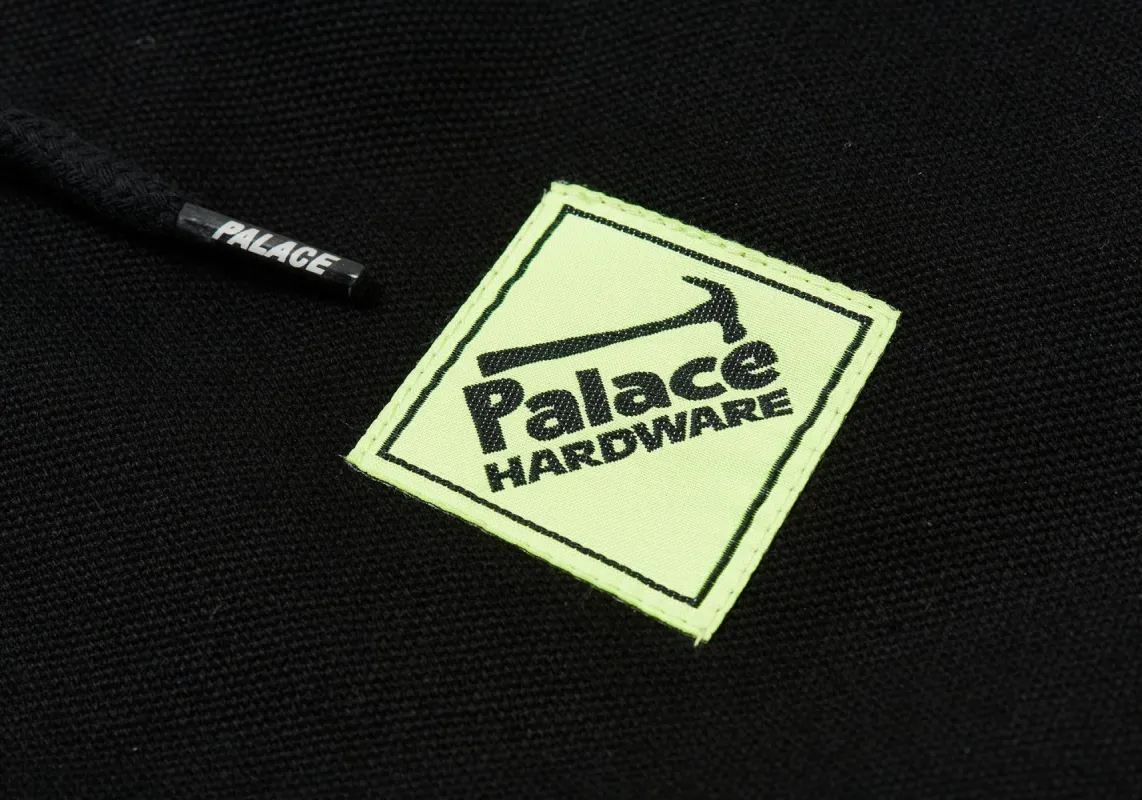 PALACE HARDWARE HOODED WORKWEAR JACKET BLACK | Parallel