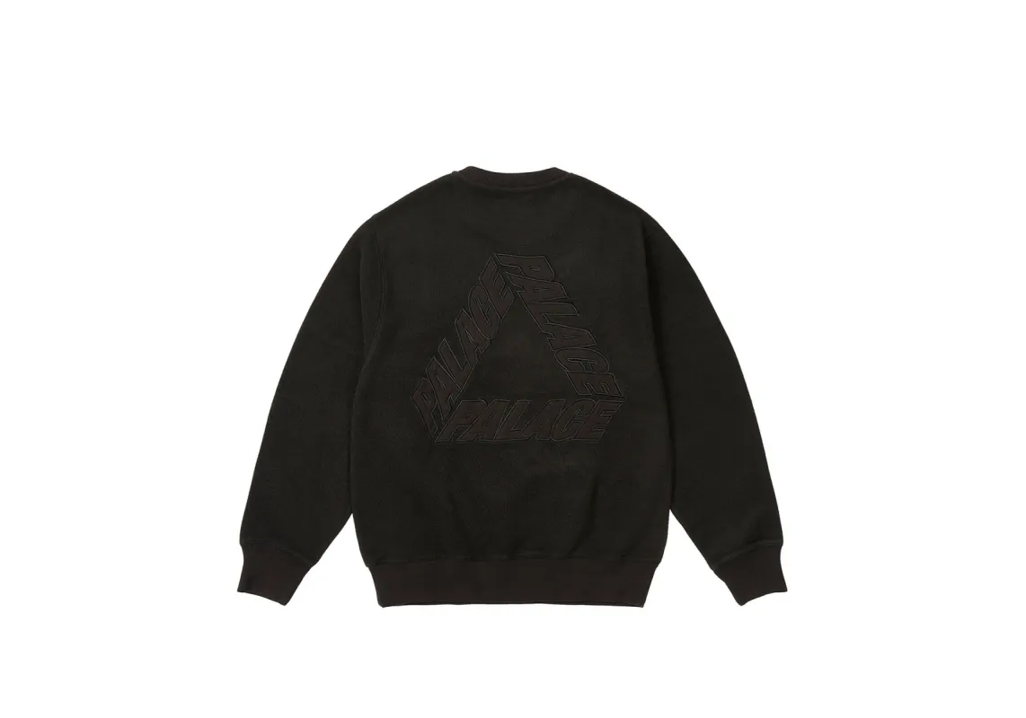 REVERSE P-3 CREW BLACK sold by PALACE