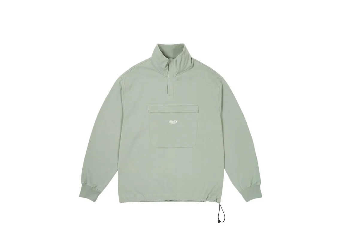 1/4 ZIP WASHED FUNNEL JADE made by PALACE