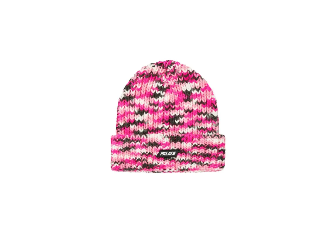 CROCHET CAMO BEANIE PINK CAMO sold by PALACE