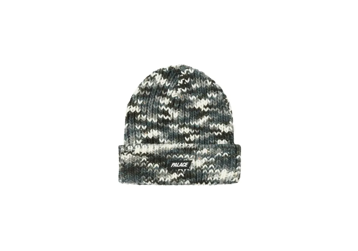 CROCHET CAMO BEANIE GREY CAMO sold by PALACE