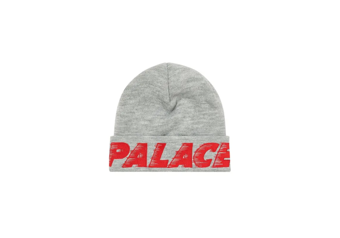 FAST BEANIE LIGHT GREY MARL sold by PALACE