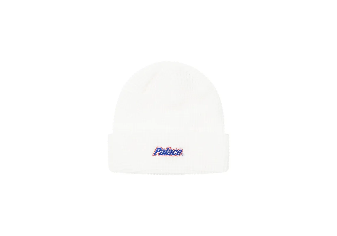 LOWERCASE FONT BEANIE WHITE sold by PALACE