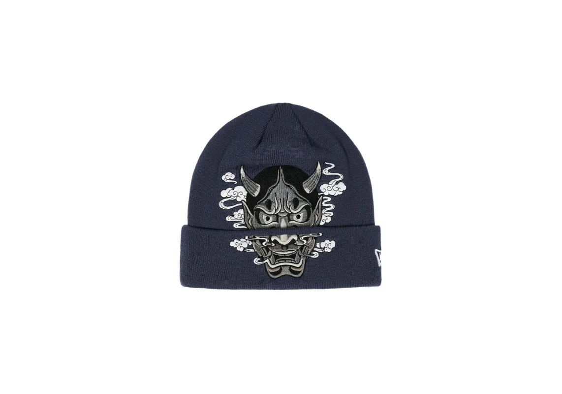 MASKS NEW ERA BEANIE NAVY sold by PALACE