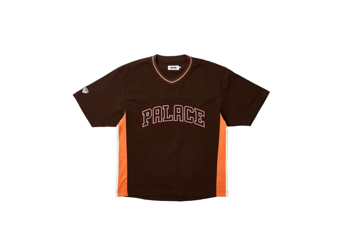 PANEL V-NECK JERSEY BROWN sold by PALACE